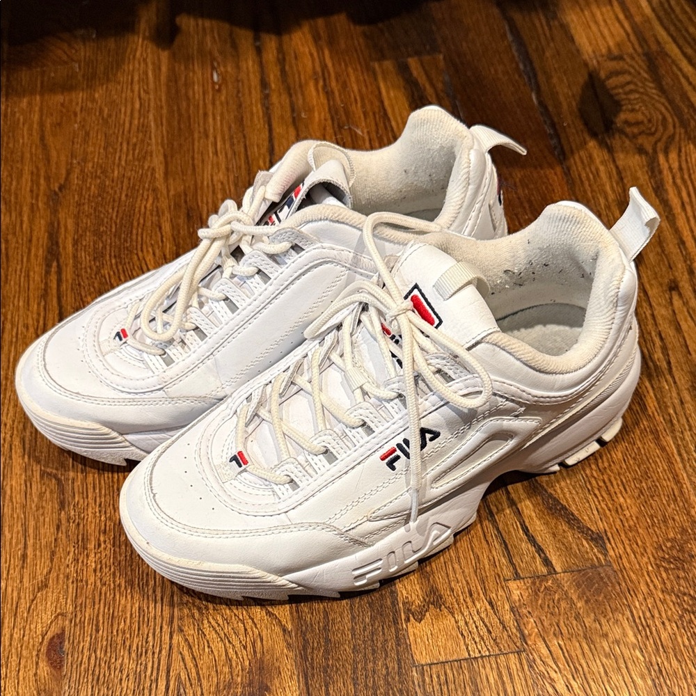 Fila White chunky Sneakers